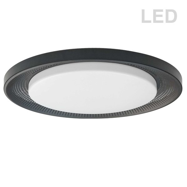 Dainolite 30W Flush Mount Matte Black With White Acrylic Diffuser BLL-1730LEDFH-MB